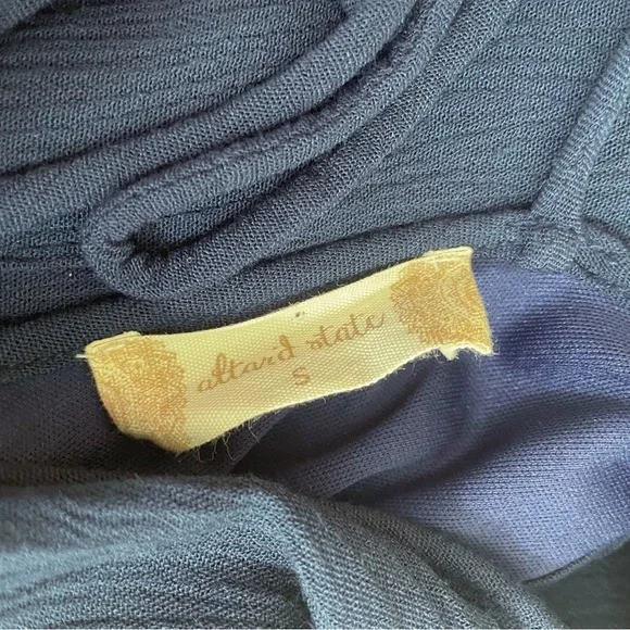 Altar’d State Navy Boho Ruffle Sleeveless Mini Dress Size Small - Picture 8 of 9